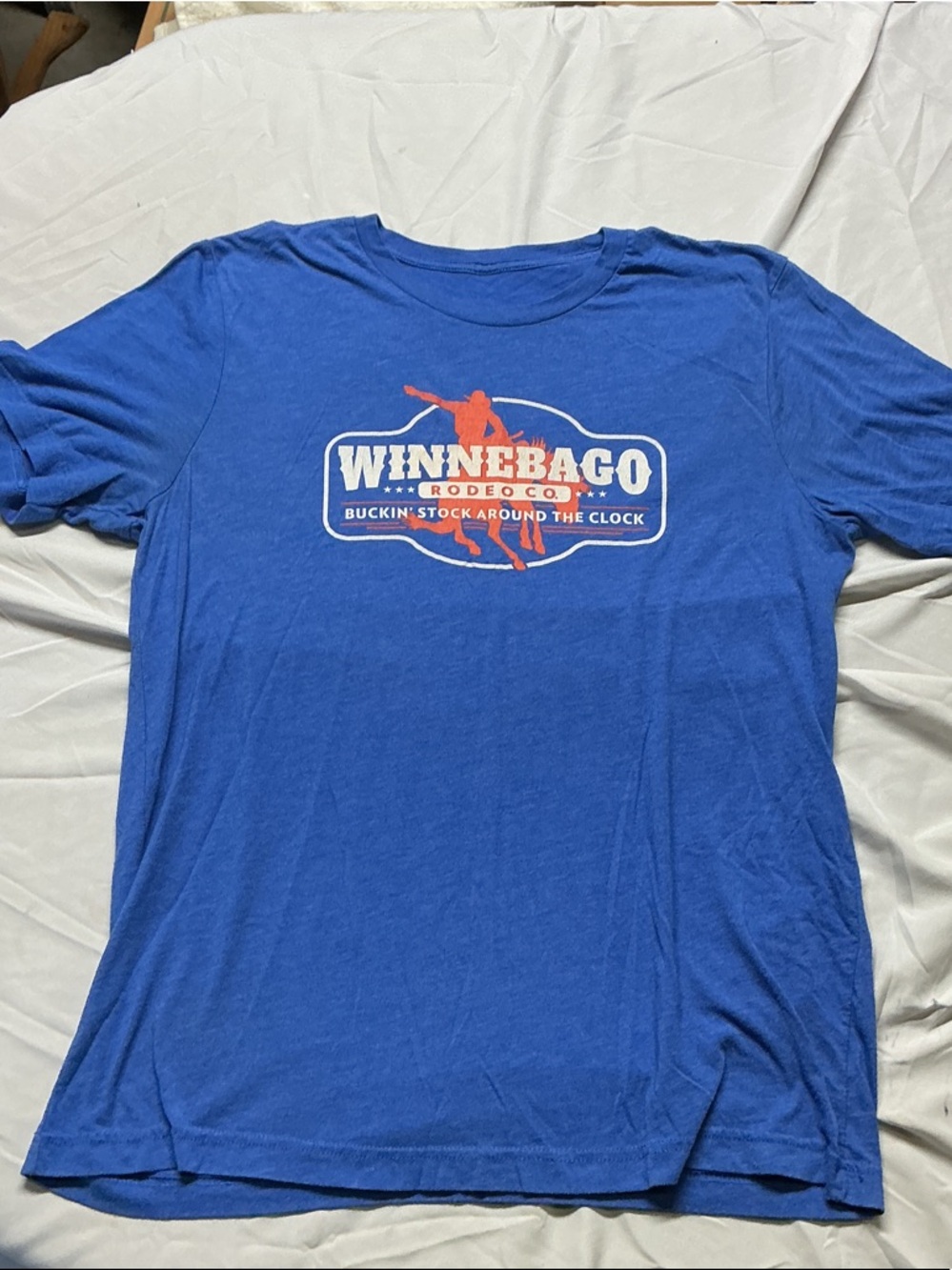 Men’s Royal Blue Rodeo Graphic Tee Sz M 1051